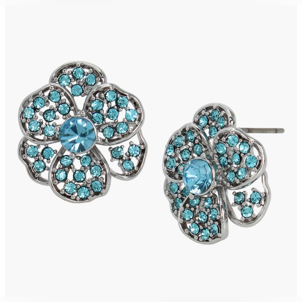 Kurt Geiger Blue SM Bloom Earrings NWT $75 MSRP